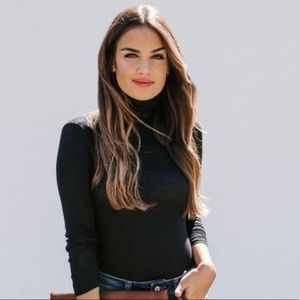 Vici Sweaters - VERSATILE RIBBED TURTLENECK BODYSUIT - BLACK Vici Sweaters - VERSATILE RIBBED TURTLENECK BODYSUIT - BLACK
